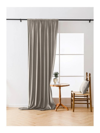 Záves Velvet 140/250 cm s gumkou - popolová