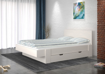 Posteľ z bukového masívu Vejle 140/200 cm - BIELA + rošt ZADARMO