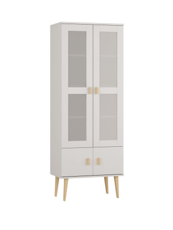 Skriňa z masívu borovice Nord 4D biela 79/204/42 cm