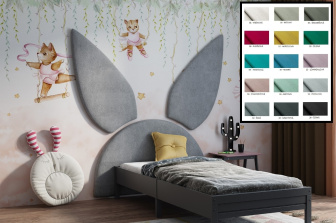 Detské čalúnené čelo Králiček 100x50 cm - farebné kombinácie