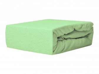 Plachta froté LUX s gumka 180/80 cm - zelená