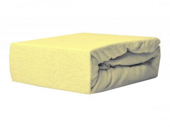 Plachta froté s gumka 120/60 cm - žltá
