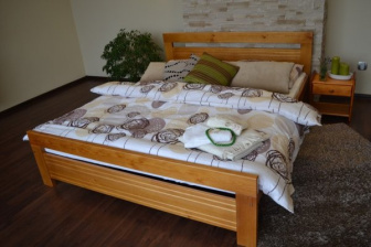 Posteľ z masívu borovice Amor 90x200 cm - JELŠA + rošt ZADARMO